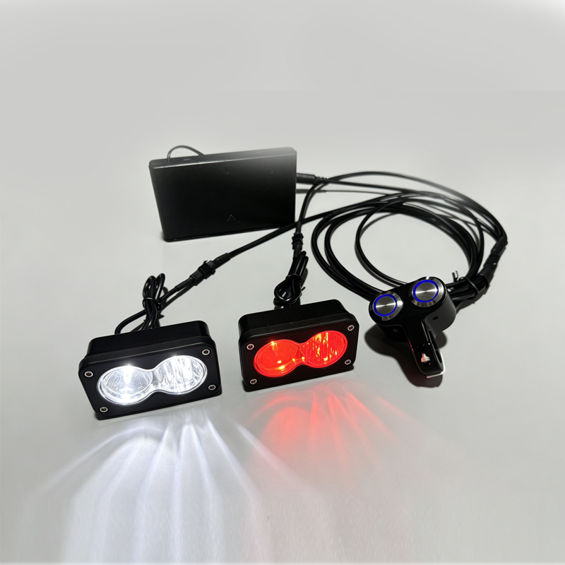Bike Light Front Rear - Damei Dual Lens LED Front light