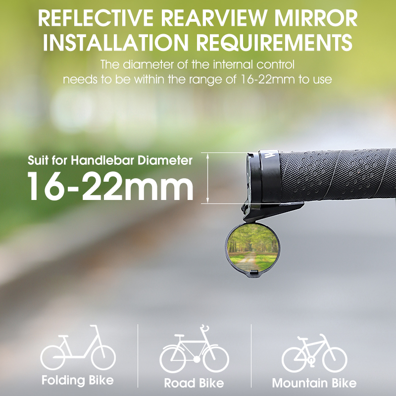WEST BIKING HD Bike Rearview M - Mirror Handlebar Convex recension och pris
