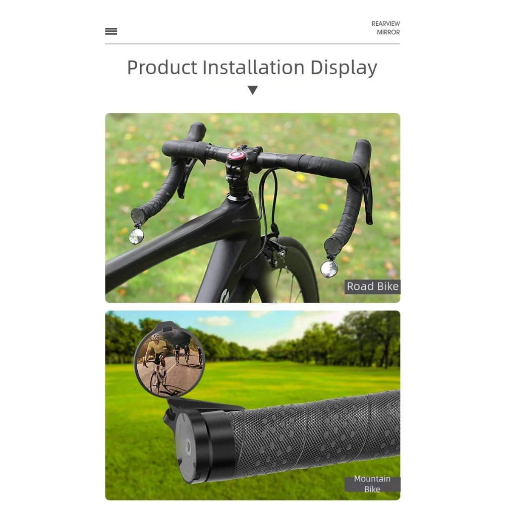 Bicycle Handlebar End Rearview - Mirror Handlebar Convex recension och pris