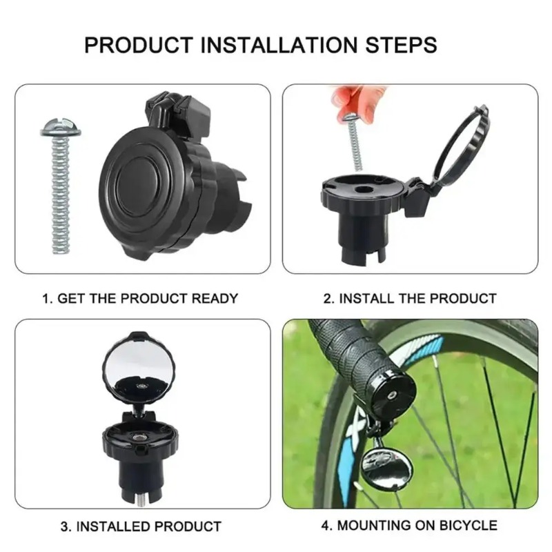 Bicycle Rearview Mirror Handle - Mirror Handlebar Convex recension och pris