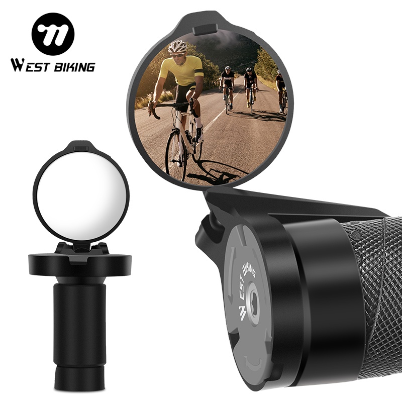 WEST BIKING 2PC Bar End Bicycl - Mirror Handlebar Convex recension och pris